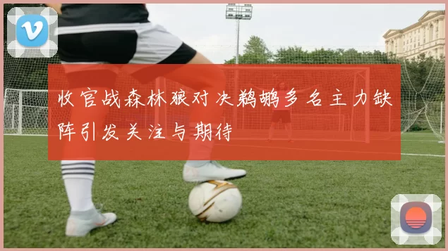 收官战森林狼对决鹈鹕多名主力缺阵引发关注与期待